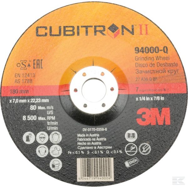 94000Q +Deburringdisc Cubitron II 180