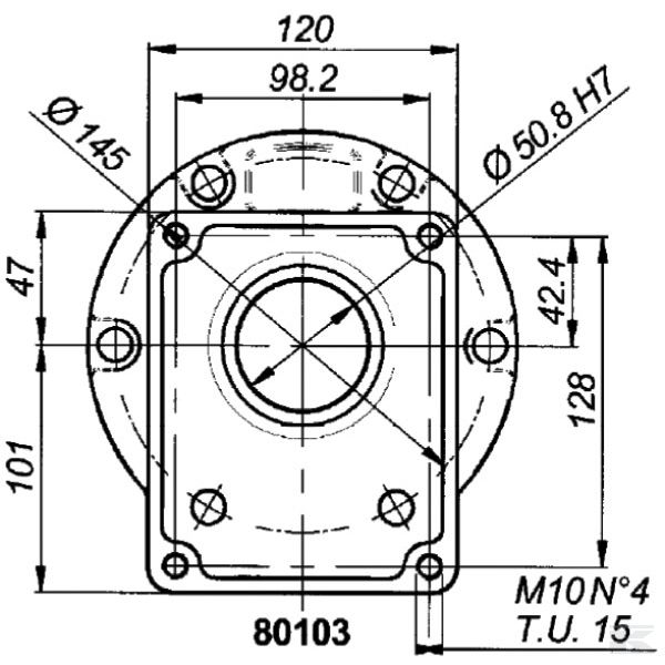 GBU359DSE Фланец насоса GR.3