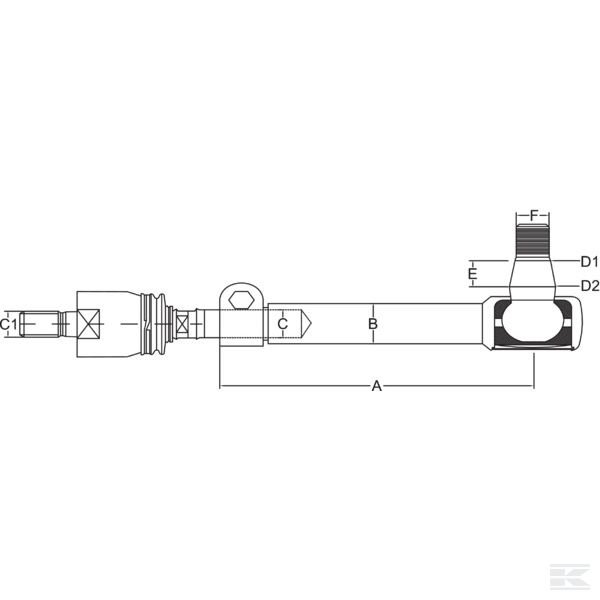 0750137056 Поперечная рулевая тяга ZF