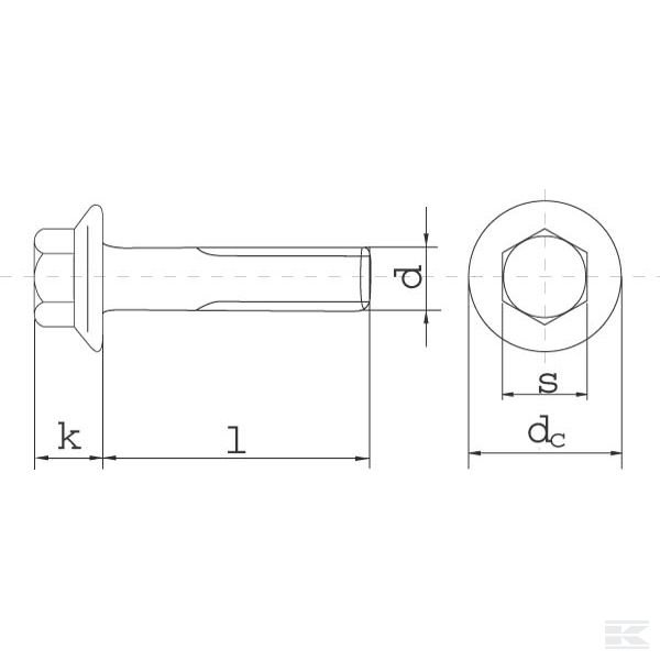 1020VT Винт Tensilock, оцинкованный M10x20