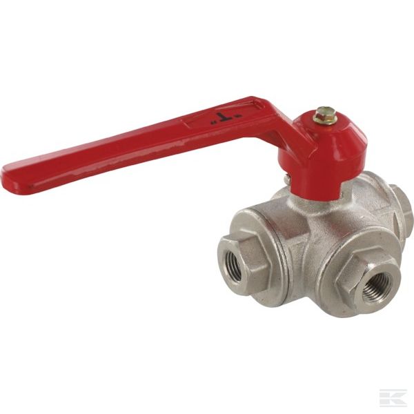 KS314T 3-х. ш.кр. Т 1/4" внут./внут.