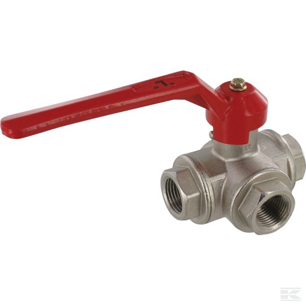 KS312L 3-х. ш.кр. L 1/2" внут./внут.