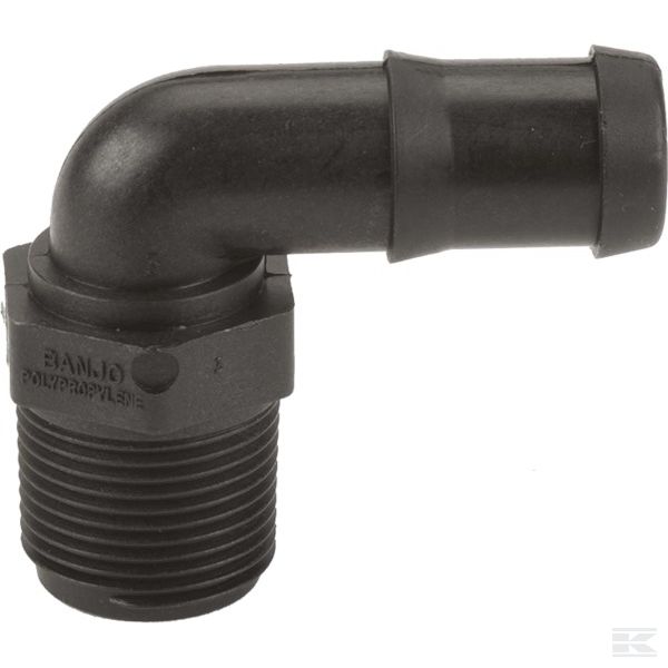 HB07590 Штуцер шланга 3/4" внешняя резьба NPT x 3/4" 90°