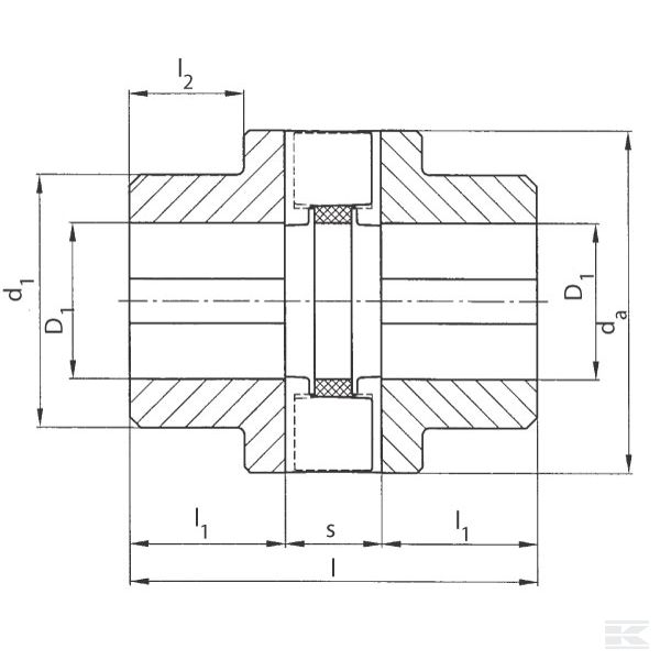 XW1100 Муфта Hadeflex с отверстием