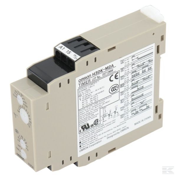 H3DKM2A12VDC Мн/ф.таймер,12В пост.т., DPDT